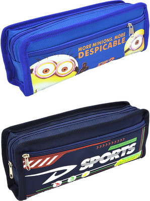 

Hrinkar Cartoon Printed Art Plastic Pencil Boxes(Set of 2, Multicolor)