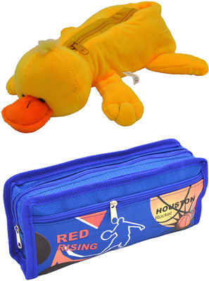 

Hrinkar Cartoon Animal and Printed Art Plastic Pencil Boxes(Set of 2, Multicolor)