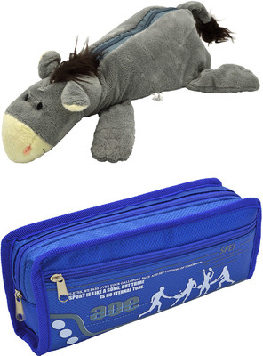 

Talesara Donkey and Printed Pencil Box For Kids Boy and Girls - 2 Pcs. Combo Fancy stationary Pouch - PCMB301 Pouch(Multicolor)