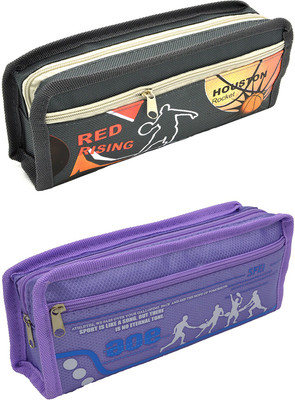 

Talesara Printed Pencil Box For Kids Boy and Girls - 2 Pcs. Combo Fancy stationary Pouch - PCMB520 Pouch(Multicolor)