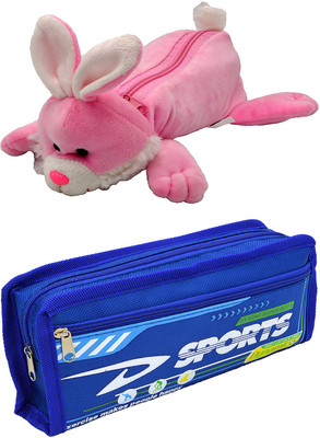 

Talesara Rabbit and Printed Pencil Box For Kids Boy and Girls - 2 Pcs. Combo Fancy stationary Pouch - PCMB129 Pouch(Multicolor)