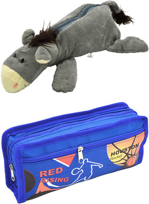 

Hrinkar Cartoon Animal and Printed Art Plastic Pencil Boxes(Set of 2, Multicolor)