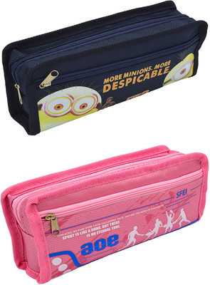 

Talesara Printed Pencil Box For Kids Boy and Girls - 2 Pcs. Combo Fancy stationary Pouch - PCMB402 Pouch(Multicolor)