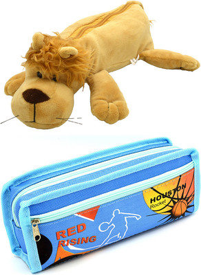 

Talesara Lion and Printed Pencil Box For Kids Boy and Girls - 2 Pcs. Combo Fancy stationary Pouch - PCMB350 Pouch(Multicolor)