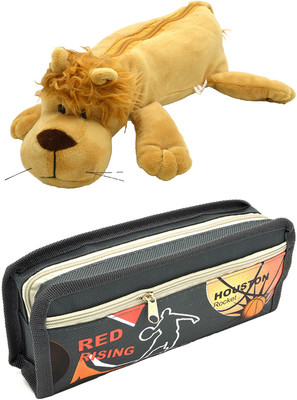 

Talesara Lion and Printed Pencil Box For Kids Boy and Girls - 2 Pcs. Combo Fancy stationary Pouch - PCMB349 Pouch(Multicolor)