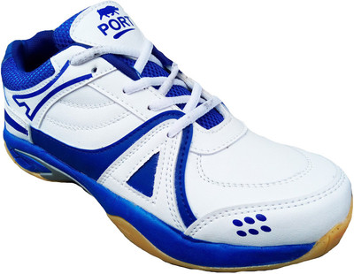 

Port D-JOHN Badminton Shoes For Men(White, Blue