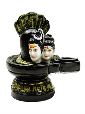 

Smstraders Shivling Decorative Showpiece - 9.5 cm(Polyresin, Black, White)