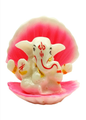 

Smstraders Shankh GANESH Decorative Showpiece - 5.5 cm(Polyresin, White, Pink)