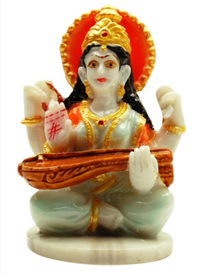 

Smstraders Saraswati Decorative Showpiece - 9.5 cm(Polyresin, Multicolor)
