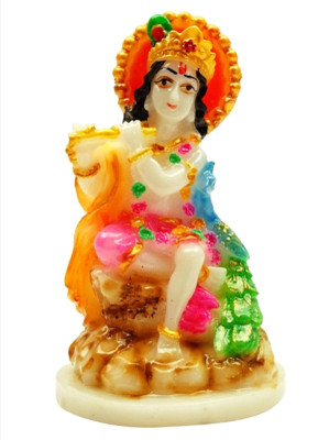 

Smstraders Mor Krishna Decorative Showpiece - 9.5 cm(Polyresin, Multicolor)
