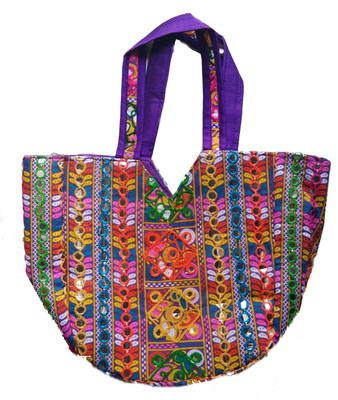 

poojajcollection Women Casual Multicolor Cotton Shoulder Bag