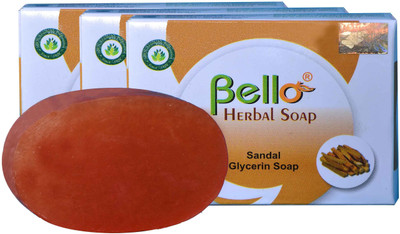 Bello Herbal Soap Sandal pack of 3(225 g, Pack of 3)