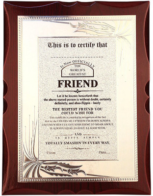 Buy Atpata Funky World's Best FRIEND Premium Certificate ... Buy Atpata Funky World's Best FRIEND Premium Certificate ...