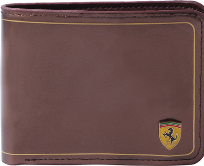 

Ferrari Shining Men Brown Canvas Wallet(3 Card Slots)