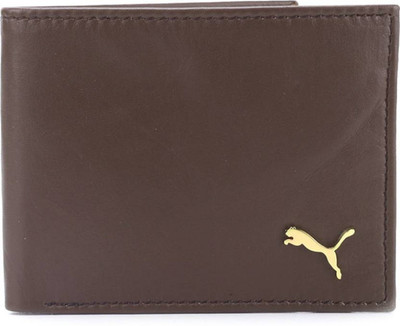 

Coovs Men Brown Genuine Leather Wallet(4 Card Slots), Brown;silver