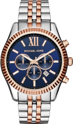 Michael Kors MK8412 Lexington Chronograph Navy Dial Two-Tone Watch  - For Men   Watches  (Michael Kors)