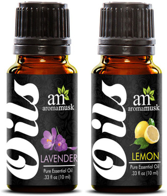 

AromaMusk 100% Pure Lavender + Lemon Essential Oil - 10ml (Therapeutic Grade, Natural And Undiluted)(10 ml)