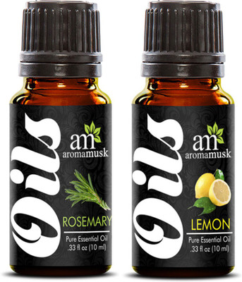 

AromaMusk 100% Pure Rosemary + Lemon Essential Oil - 10ml (Therapeutic Grade, Natural And Undiluted)(10 ml)