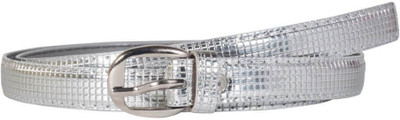 

Snoby Women Silver Artificial Leather Belt