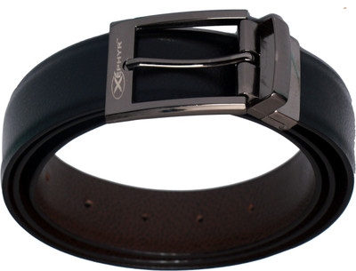 

XEPHYR Men Formal, Evening, Party Black Texas Leatherite Reversible Belt