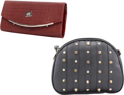 

zuberi couture Casual Maroon, Black Clutch, Black;maroon