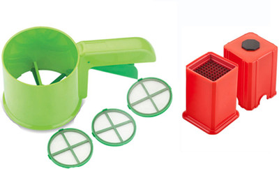 

Nestwell Flour Shifter WITH Potato Cutter Strainer(Multicolor Pack of 1)