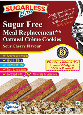 

Sugarless Bliss Sugar Free Oatmeal Crème Cookies - Sour Cherry(200 g)
