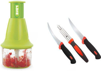 

Nestwell KNIFE PEELER WITH QUICK CHEIF VEG CUTTER KITCHEN TOOL SET Knife & Peeler With Quick chef veg. cutter Multicolor Kitchen Tool Set(Multicolor)