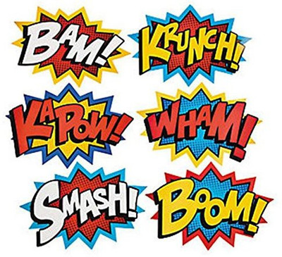 

PARTY PROPZ SUPER HERO BIRTHDAY DECORATION/ 6PC Photo Booth Board(Birthday, Party)