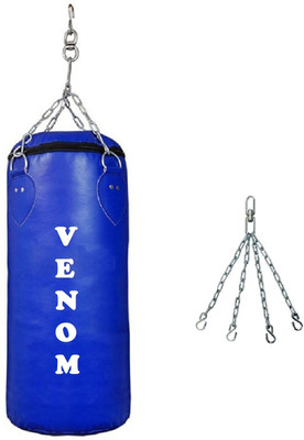 

Venom 2.5 FEET LONG , PU MATERIAL , UNFILLED WITH CHAIN Hanging Bag(2.5, 1 kg)