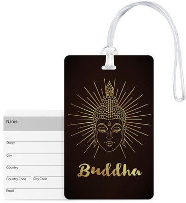 

100yellow Luggage Tags- Lord Buddha Face Print High Quality Pvc Tag With Silicon Strap- Ideal For Travel Luggage Tag(Multicolor)