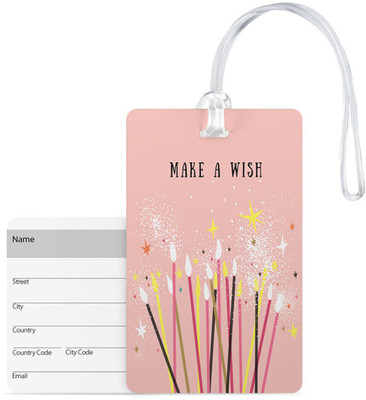 

100yellow Luggage Tags Make A Wish Print Premium Pvc Bag Tag With Silicon Strap By 100Yellow- For Travel Luggage Tag(Multicolor)