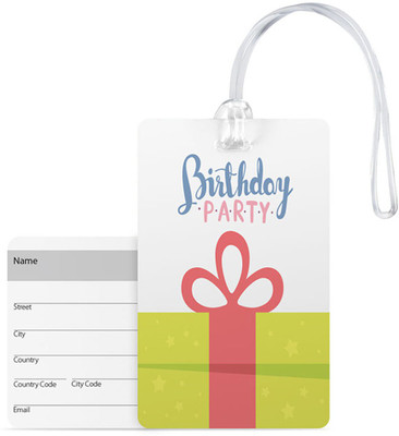 

100yellow Luggage Tags - Happy Birthday Printed Gloss Finish Pvc With Silicon Strap Bag Tag – Ideal For Gift Luggage Tag(Multicolor)