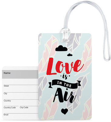 

100yellow Luggage Tags- Love Quote Print High Quality Pvc Tag With Silicon Strap- Ideal For Gift Luggage Tag(Multicolor)
