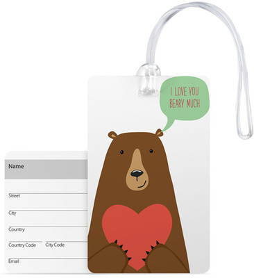 

100yellow Luggage Tags- Love Quotes Printed High Quality Pvc Tag With Silicon Strap- Ideal For Gift Luggage Tag(Multicolor)