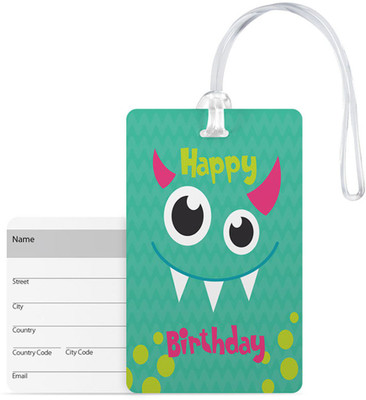 

100yellow Happy Birthday Printed Luggage Tags Pvc Bag Tag With Silicon Strap-Ideal For Gift By 100Yellow Luggage Tag(Multicolor)