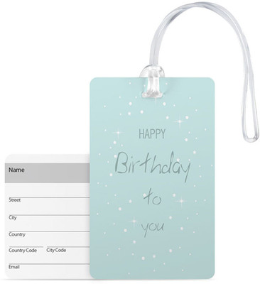 

100yellow Luggage Tags - Happy Birthday To You Printed Pvc With Silicon Strap Bag Tag – Ideal For Travel Luggage Tag(Multicolor)
