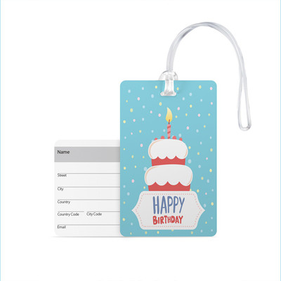 

100yellow Luggage Tag- Happy Birthday Print High Quality Pvc Travel/Bag Tag With Silicon Strap-100Yellow Luggage Tag(Multicolor)