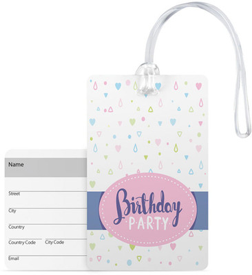 

100yellow Luggage Tag- Birthday Party Printed High Quality Pvc Travel/Bag Tag With Silicon Strap-100Yellow Luggage Tag(Multicolor)
