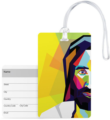 

100yellow Luggage Tags- Lord Jesus Print Gloss Finish Pvc Tag With Silicon Strap- Ideal For Gift Luggage Tag(Multicolor)