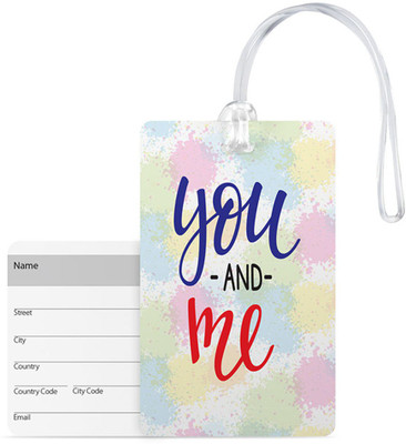 

100yellow Luggage Tags- You And Me Printed High Quality Pvc Tag With Silicon Strap- Ideal For Gift Luggage Tag(Multicolor)
