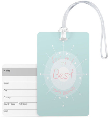 

100yellow Designer Luggage Tag- Printed Gloss Finish Premium Pvc Bag Tag With Silicon Strap- Ideal For Gift Luggage Tag(Multicolor)