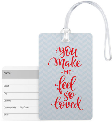 

100yellow Luggage Tags- Love Quotes Printed High Quality Pvc Tag With Silicon Strap- Ideal For Gift Luggage Tag(Multicolor)