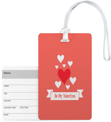 

100yellow Luggage Tags- Be My Valentine Printed High Quality Pvc Tag With Silicon Strap- Ideal For Gift Luggage Tag(Multicolor)