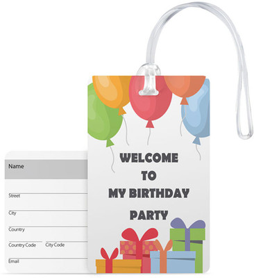

100yellow Luggage Tags - Printed High Quality Gloss Finish Pvc Bag Tag With Silicon Strap- Ideal For Gift Luggage Tag(Multicolor)