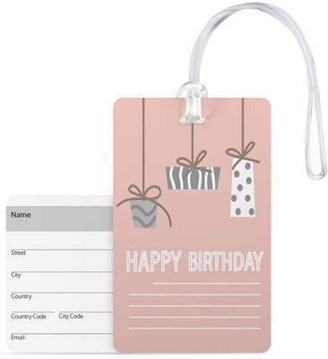 

100yellow Luggage Tags - Happy Birthday Printed Pvc With Silicon Strap Baggage/Bag Tag – Ideal For Travel Luggage Tag(Multicolor)