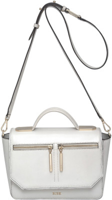 

ri2k Girls Casual White Genuine Leather Sling Bag