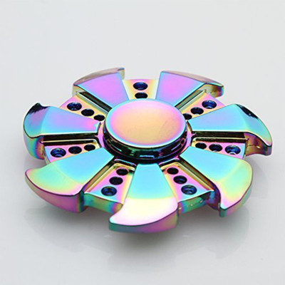 

Happy GiftMart High Quality Metal Fidget Spinners (7 Side Rainbow)(Multicolor)