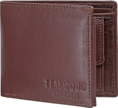 

Teakwood Men Brown Genuine Leather Wallet(7 Card Slots)