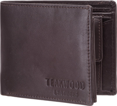 

Teakwood Men Brown Genuine Leather Wallet(8 Card Slots)